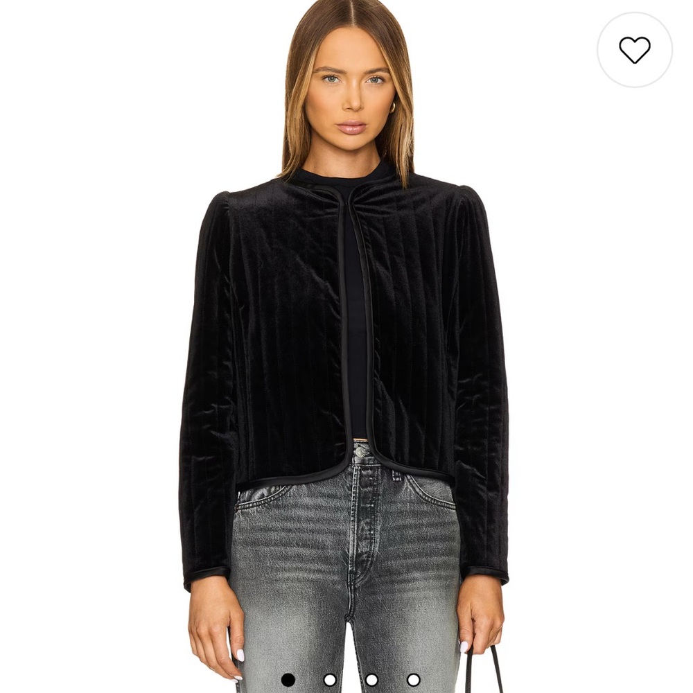 Sanctuary Quilted Black Velvet Jacket